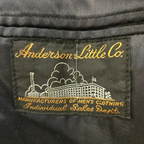 VTG 100% Cashmere USA Union Made Anderson Little Co. Coat Mens Size Large Black - Picture 7 of 13